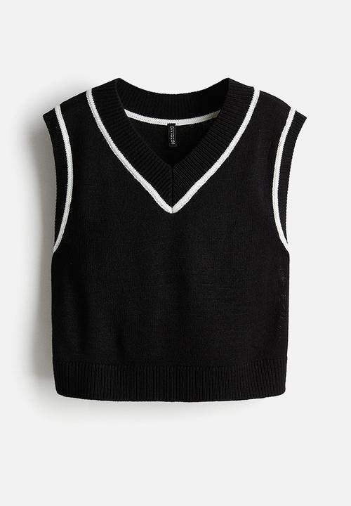 H&M - V-neck sweater vest - black