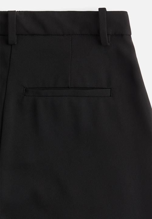 H&M - Wide tailored trousers - black
