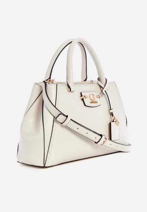 GUESS - Nastra society satchel - off white