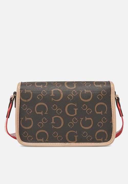 GUESS - Nichole flap crossbody - brown