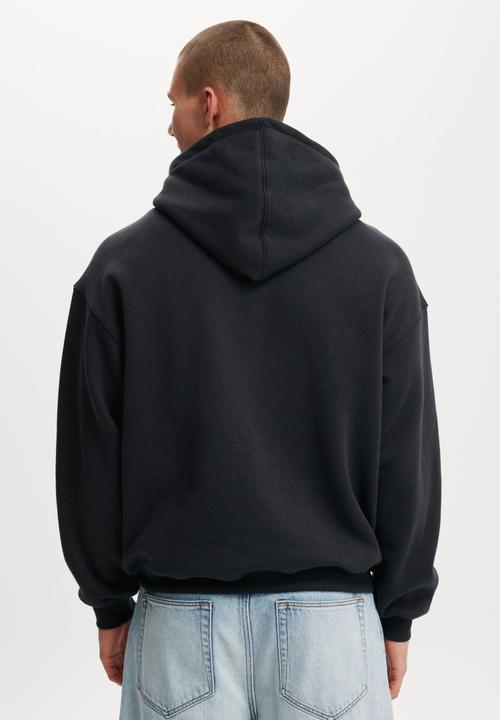 Box Fit Hoodie - Washed Black