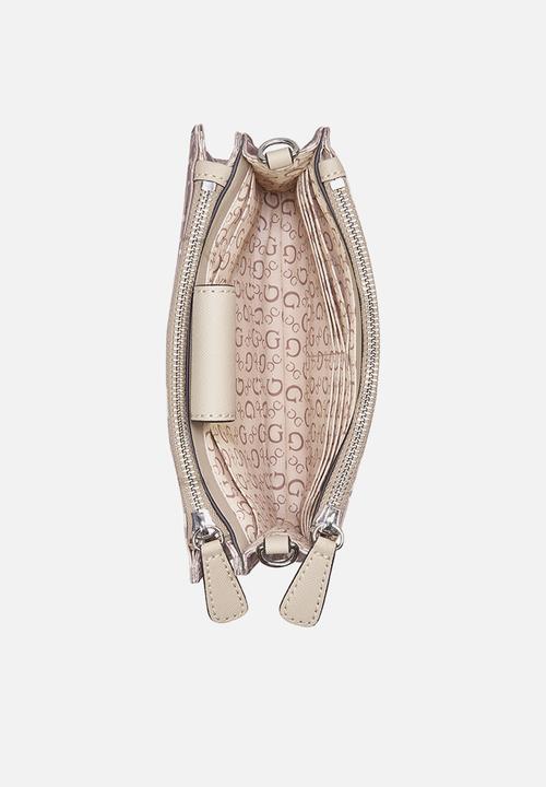 GUESS - Madix mini top zip crossbody bag - caramel
