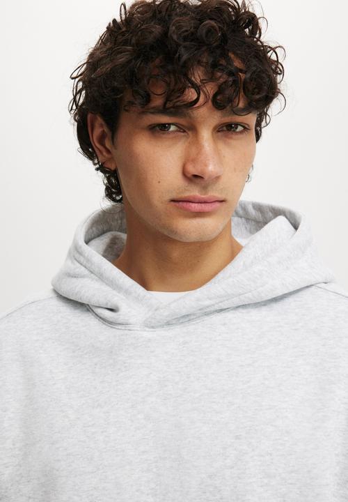 Cotton On - Box Fit Hoodie - Grey Marle