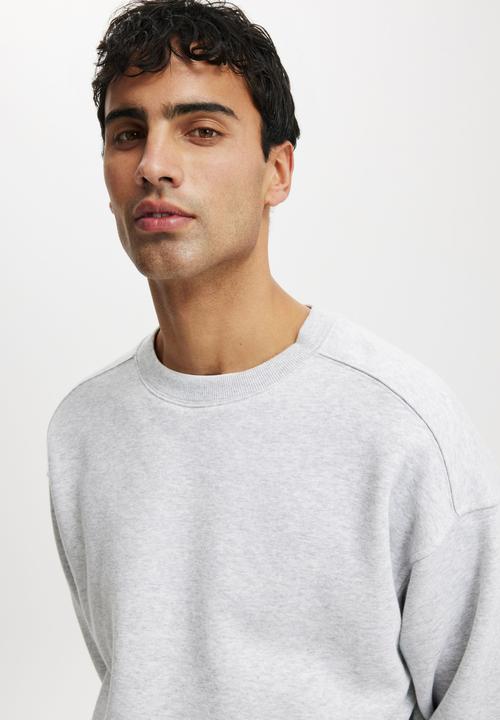 Cotton On - Box Fit Crew Sweater - Grey Marle