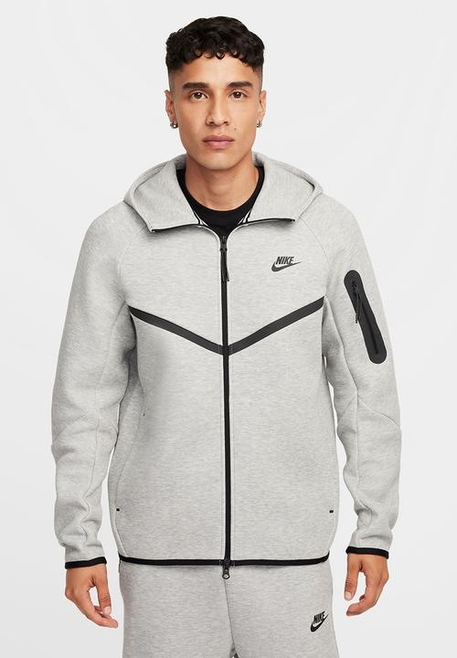 M Nk Tch Flc Fz Wr Hoodie - Dk Grey Heather/Black