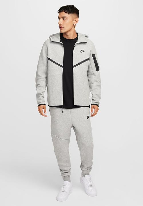 Nike - Tech Men's Full-Zip Windrunner Hoodie- Dk Grey Heather/Black