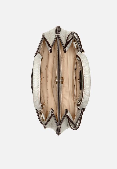GUESS - Lorelei mini satchel tote bag -bone logo