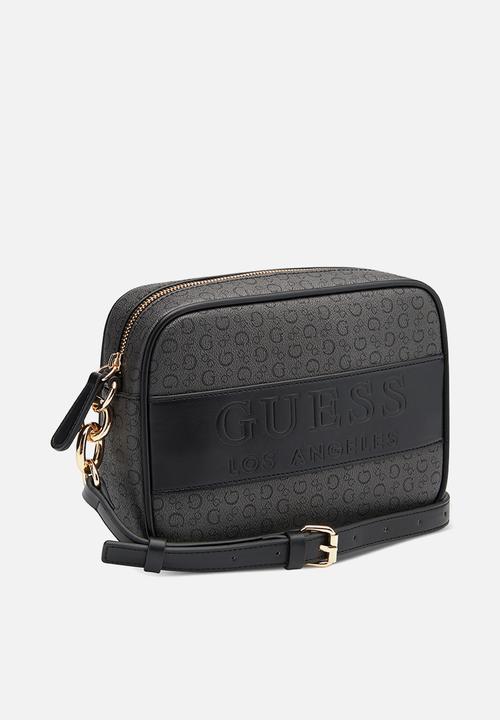 GUESS - Devlon camera crossbody bag - coal