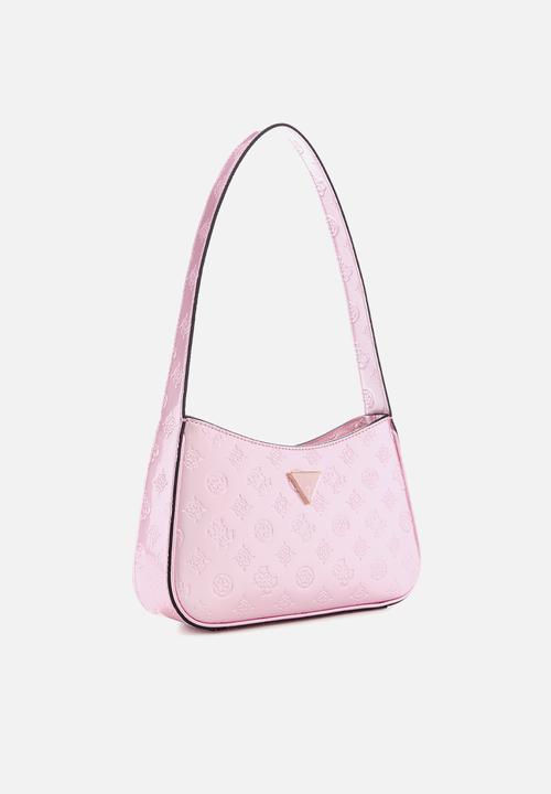 GUESS - Arnela top zip shoulder bag - orchid logo