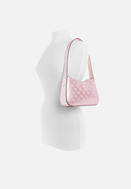 GUESS - Arnela top zip shoulder bag - orchid logo