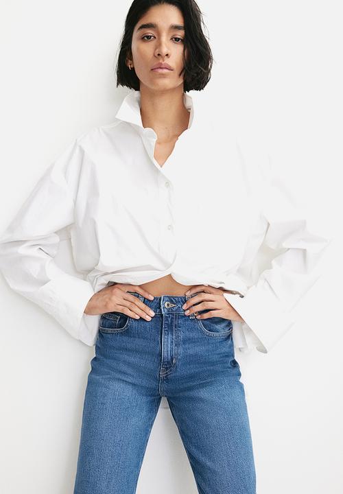 H&M - Wide high jeans - denim blue