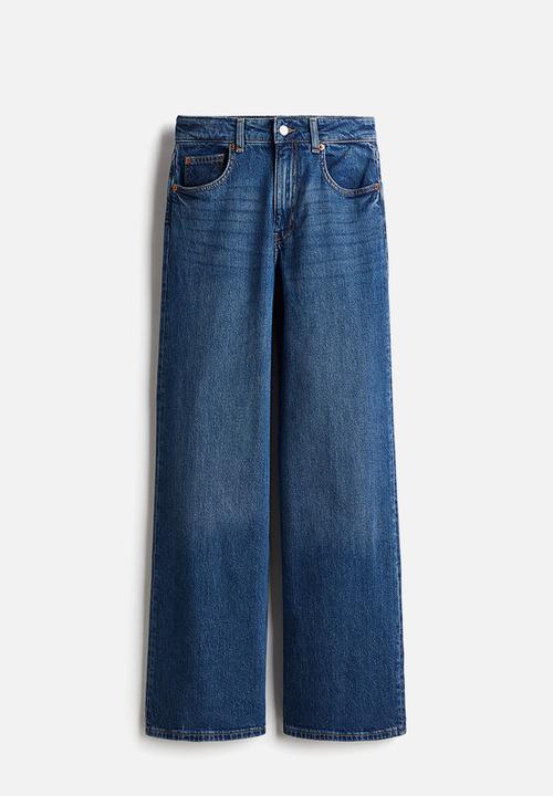 H&M - Wide high jeans - denim blue