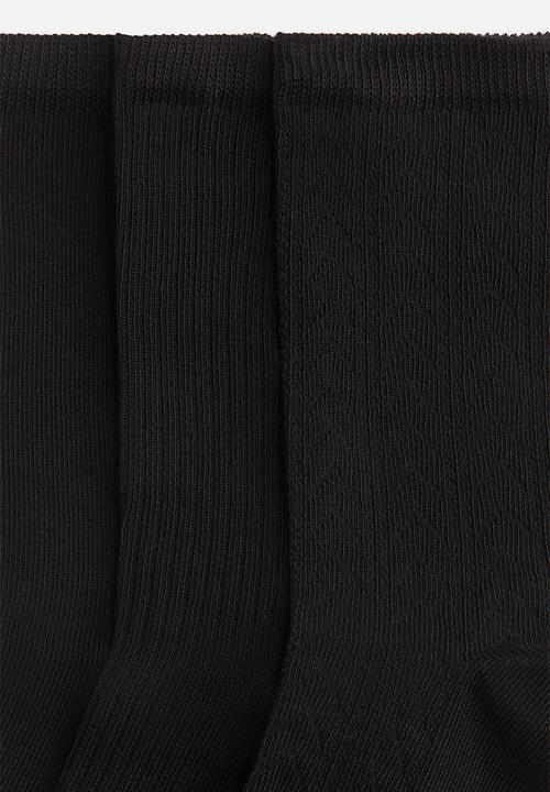 H&M - 5-Pack socks - black pointelle