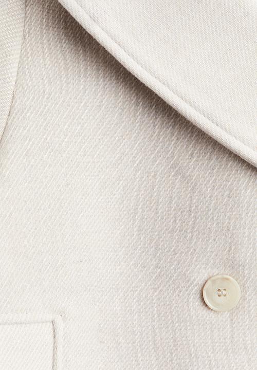 H&M - Short pea coat - light beige
