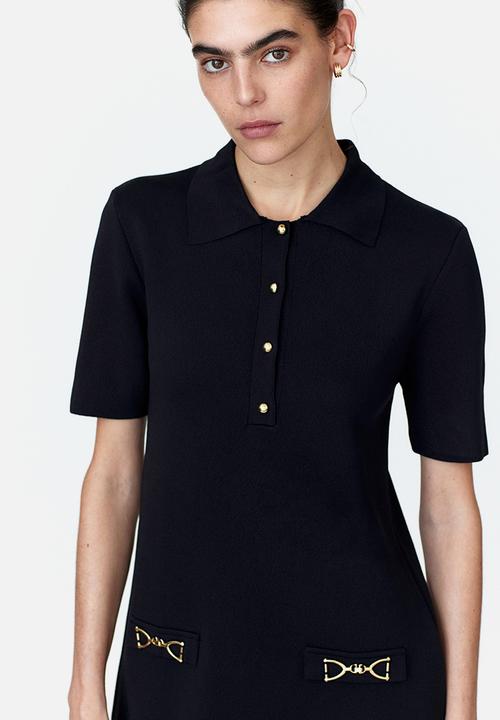 H&M - Collared dress - navy blue