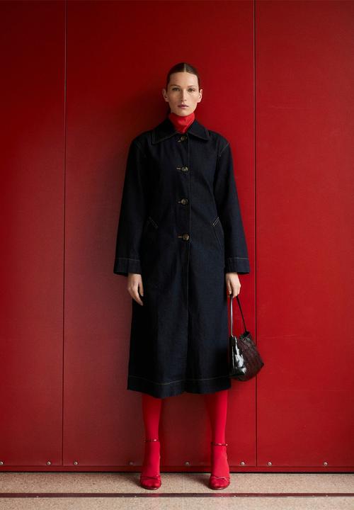 MANGO - Trenchcoat Amelia - Open Blue
