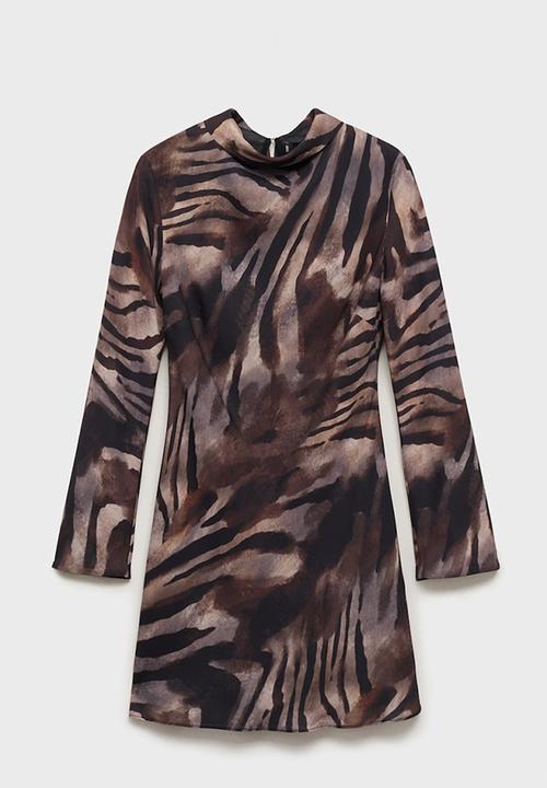 MANGO - Dress Martina - Brown