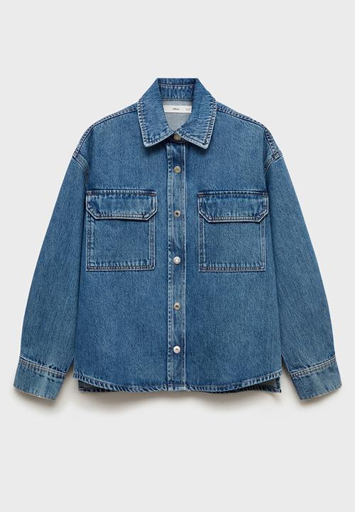 MANGO - Overshirt Carlota - Open Blue