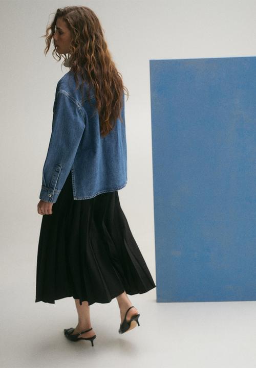 MANGO - Overshirt Carlota - Open Blue