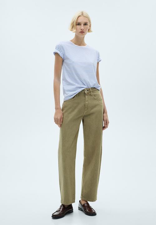 MANGO - T-Shirt Chalaca - Light Pastel Blue