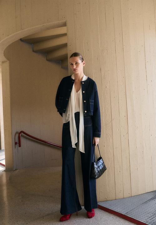 MANGO - Jacket Pipa - Open Blue
