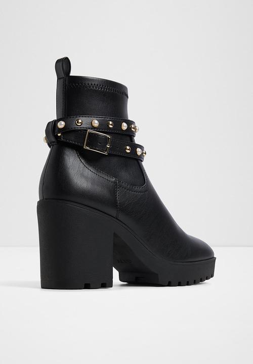 ALDO - Marrgo Ankle Boot - Black Leather