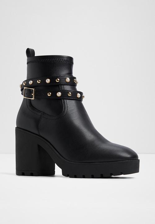 ALDO - Marrgo Ankle Boot - Black Leather