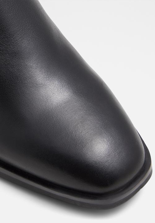 ALDO - Onitram Sock Boot - Black Leather