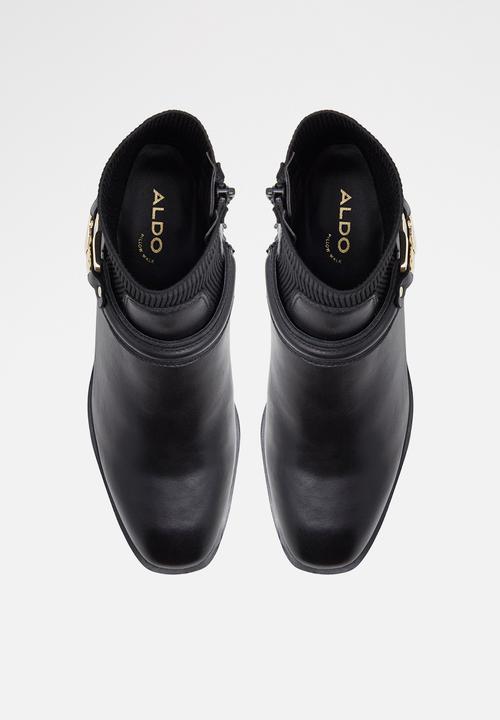 ALDO - Onitram Sock Boot - Black Leather