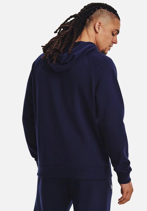 Under Armour -  UA Rival Fleece Logo Hoodie - Midnight Navy & White