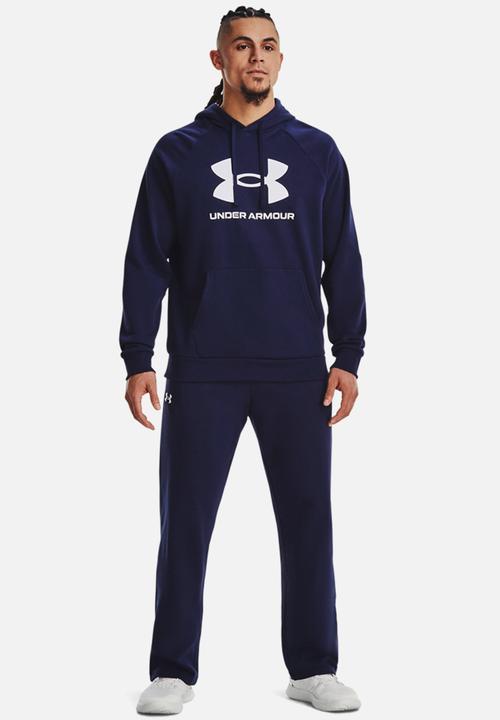 Under Armour -  UA Rival Fleece Logo Hoodie - Midnight Navy & White