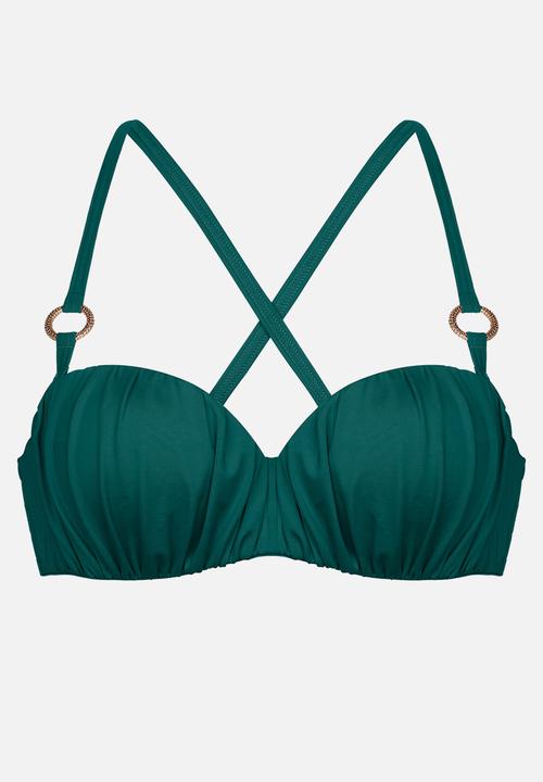DORINA - Mali light padded bandeau - green