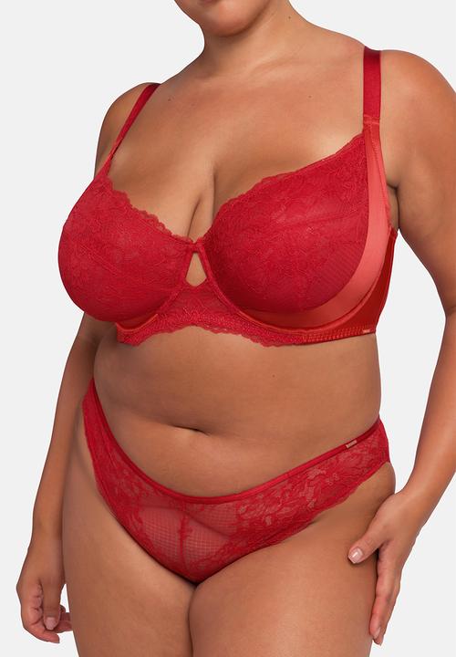 DORINA - Plus Alexa non padded wired bra - red