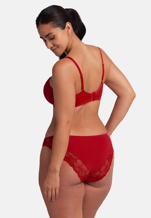 DORINA - Plus Florie 2pack light padded demi - red & beige