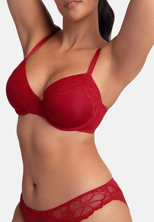DORINA - Plus Florie 2pack light padded demi - red & beige