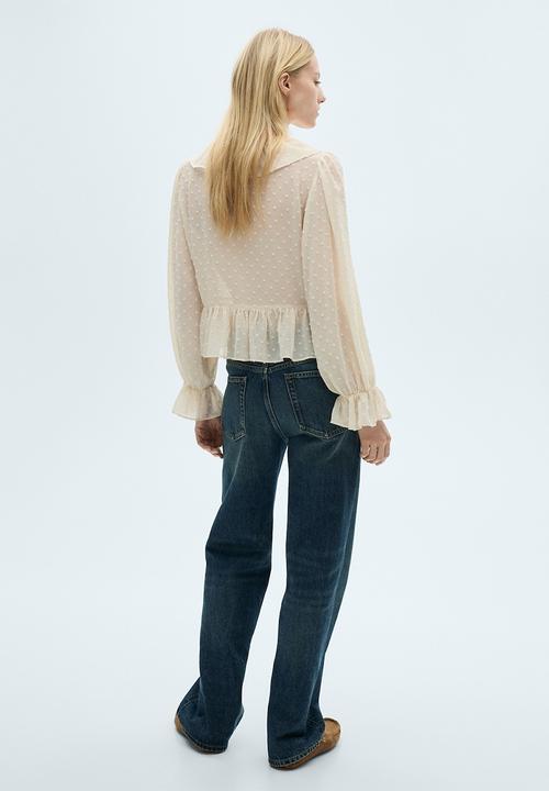 MANGO - Blouse Feliz - Light Beige