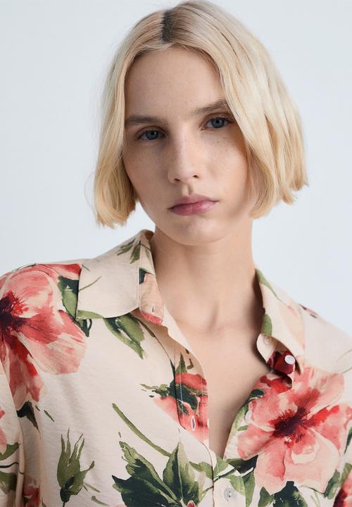 MANGO - Shirt New - Light Beige