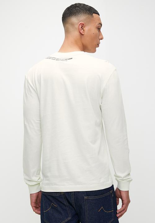 POLO - Mens Pjc Ls Logo Tee - Off White
