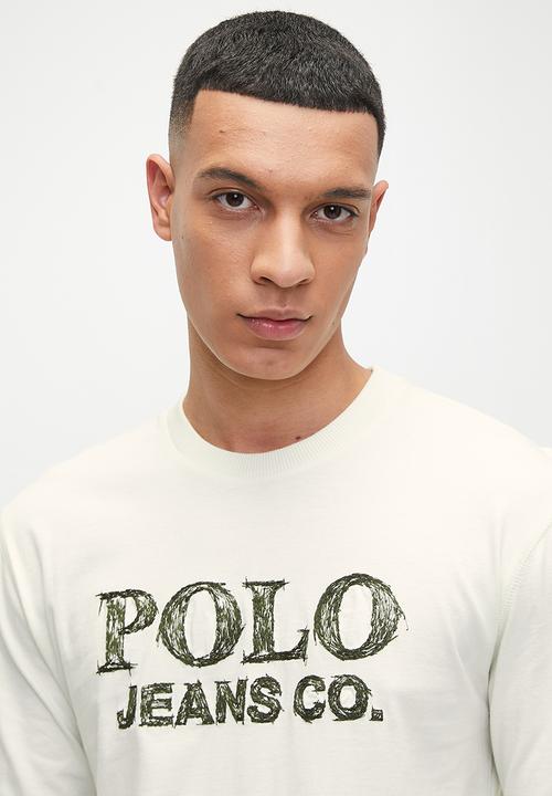 POLO - Mens Pjc Ls Logo Tee - Off White