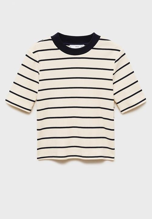 MANGO - T-Shirt Rayito - Light Beige