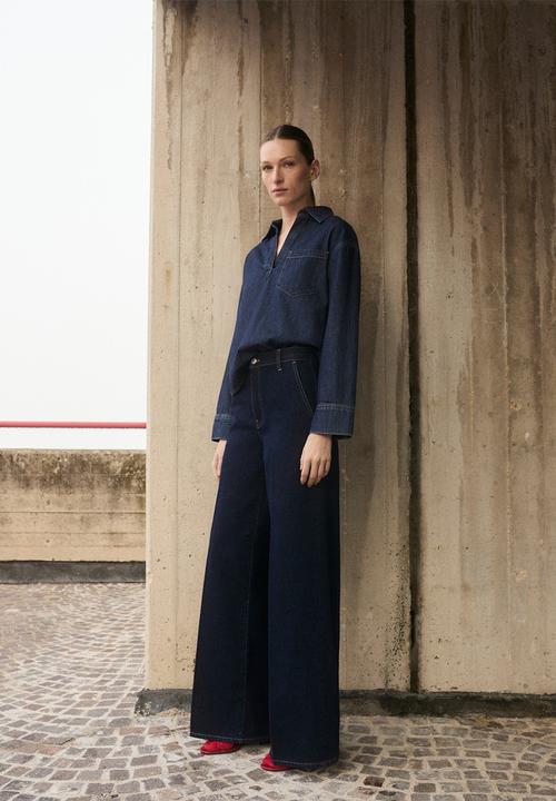 MANGO - Blouse Sylvie - Open Blue