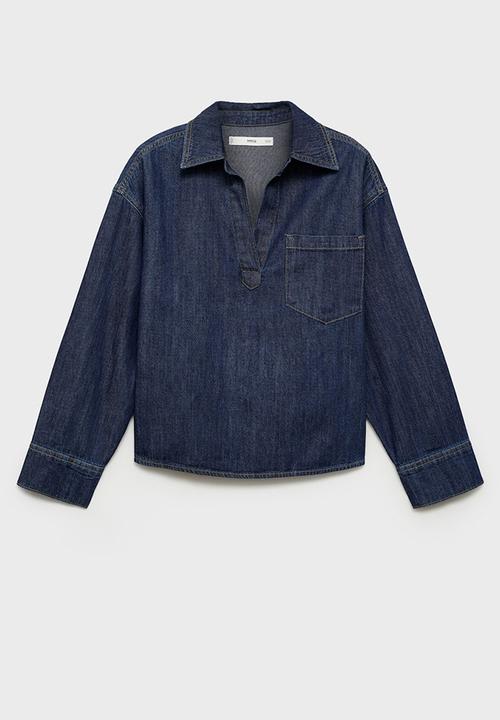 MANGO - Blouse Sylvie - Open Blue