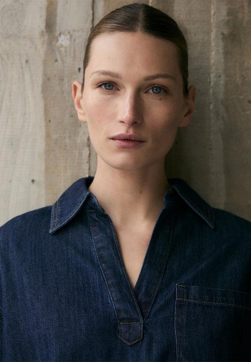 MANGO - Blouse Sylvie - Open Blue