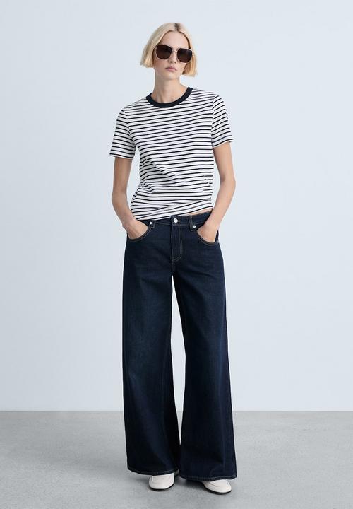 MANGO - T-Shirt Rita - Medium Blue