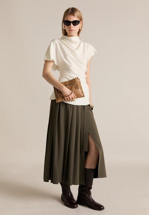 MANGO - Blouse Bianca - Light Beige