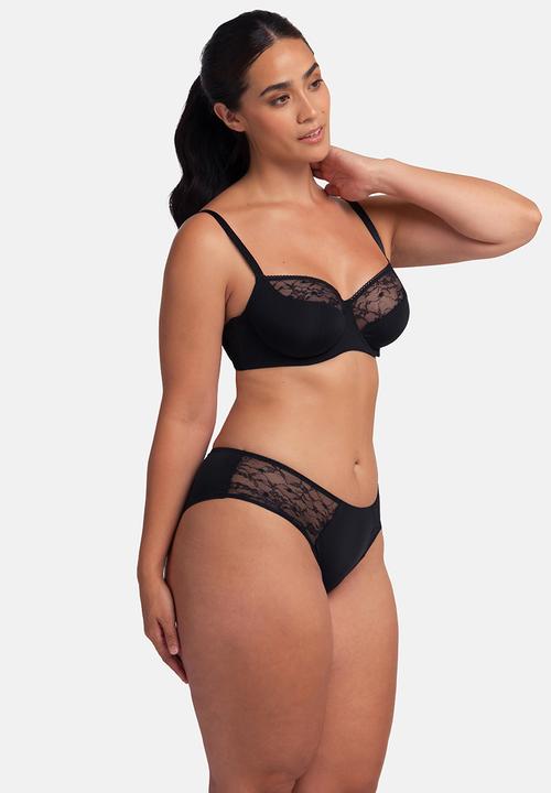 DORINA - Plus Alma 2pack light padded plunge - black/beige