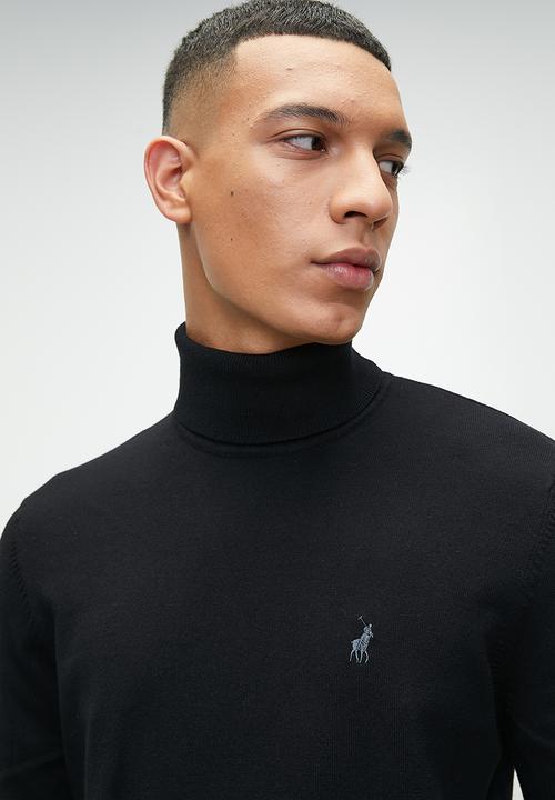 POLO - Mens Roll Neck Long Sleeve Knitwear - Black