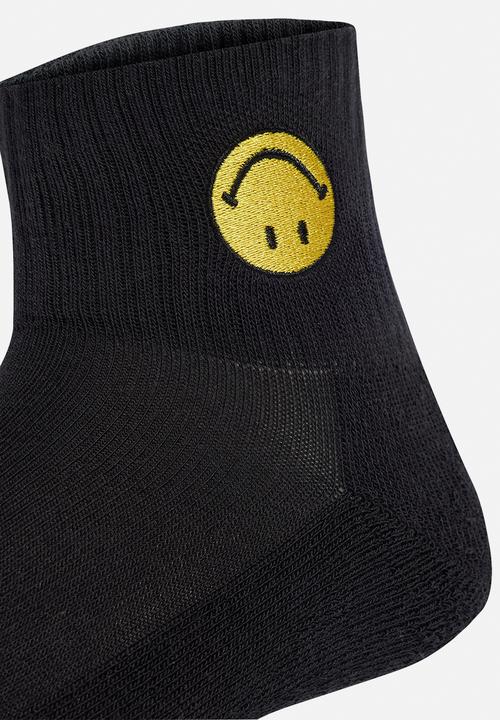 adidas Originals - adidas Originals x Smiley Mid Ankle Socks 2 Pairs - White