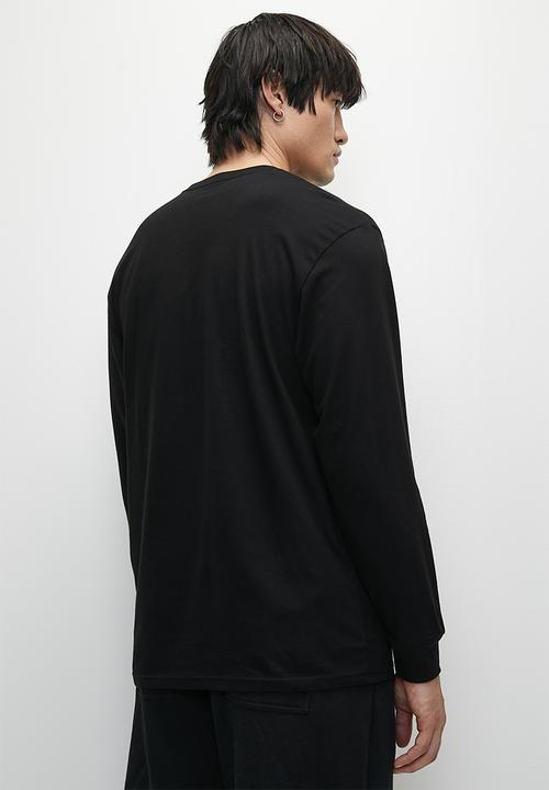 Vans - Mn vans classic long sleeve - black & white