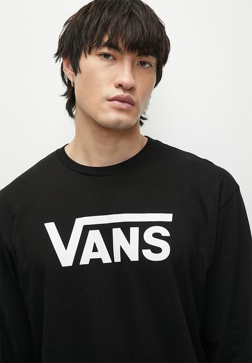 Vans - Mn vans classic long sleeve - black & white